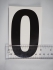 Number "0" - 5 Inch Sticker Decal Vinyl Adhesive Address Numbers Black & White (lot of 10) SALE ITEM - MADE IN USA